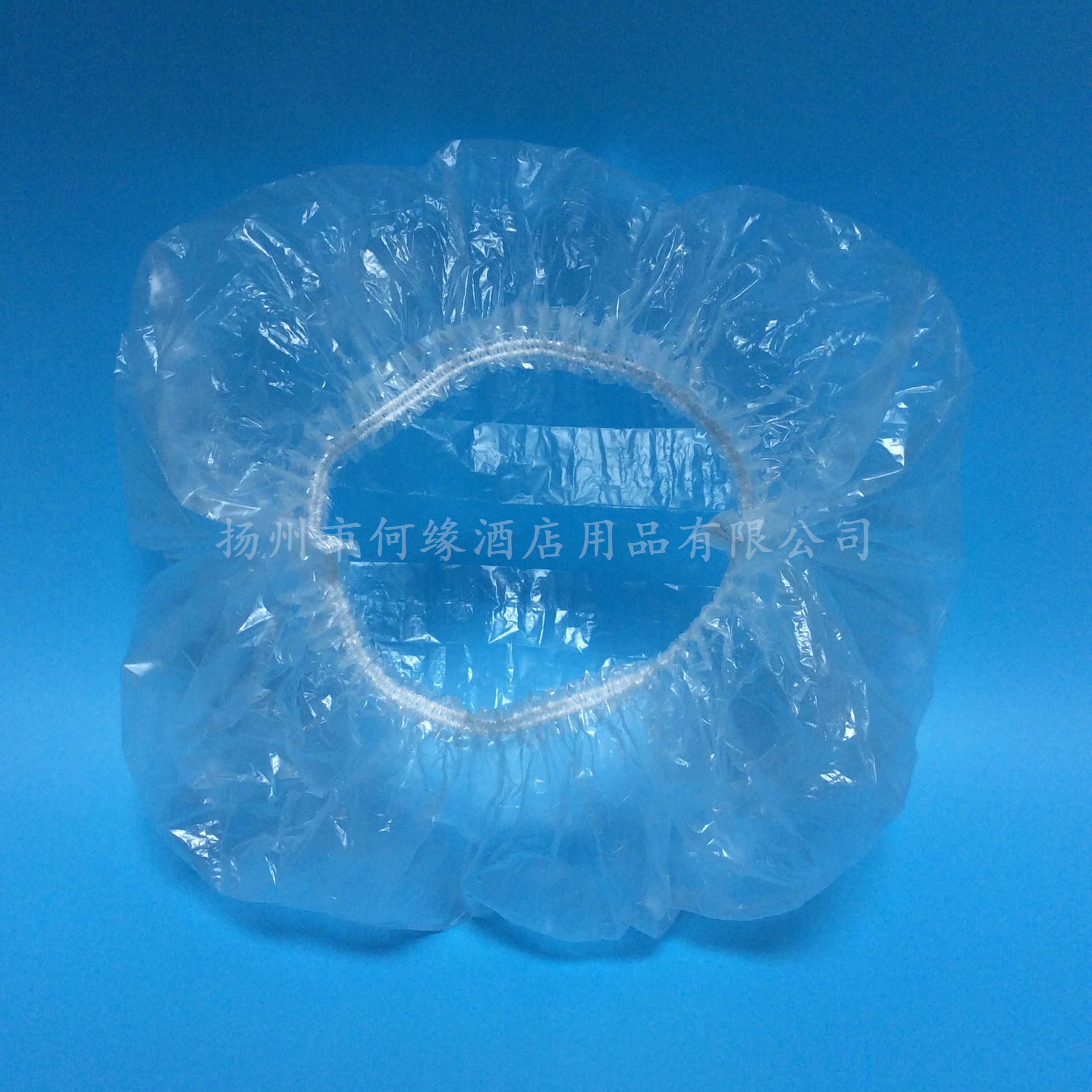 Factory Wholesale Disposable Shower Cap PE Plastic Wrap Cover Dirt-Proof Cover Plastic Strip Shower Cap 100 Bags