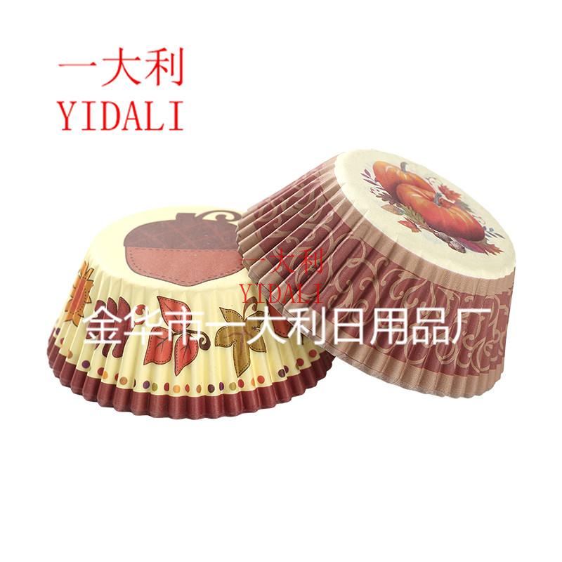 high temperature cake paper cup disposable oil-proof waterproof baking paper tray harvest festival series paper tray high temperature cake paper cup disposable oil-proof waterproof baking paper tray harvest festival series paper tray