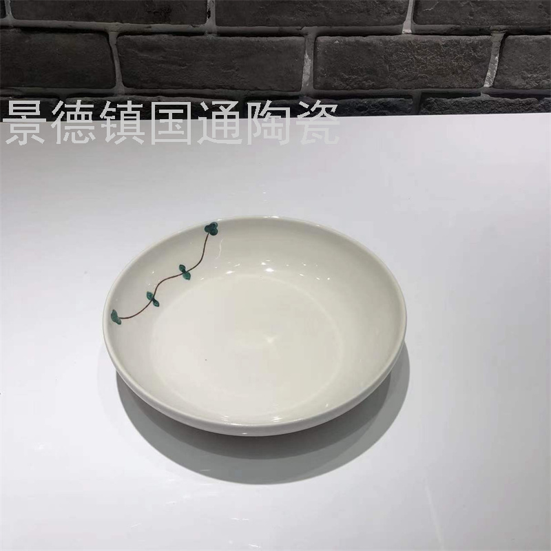 Jingdezhen Foreign Trade Export Ceramic Bowl Plate Compartment Tray Cold Plate Handle Bowl Handle Plate Baking at Home Bowl Hexagonal Plate Jingdezhen Foreign Trade Export Ceramic Bowl Plate Compartment Tray Cold Plate Handle Bowl Handle Plate Baking at Home Bowl Hexagonal Plate