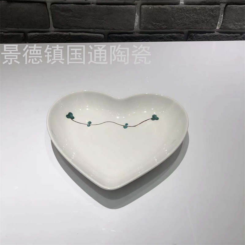 Jingdezhen Foreign Trade Export Ceramic Bowl Plate Compartment Tray Cold Plate Handle Bowl Handle Plate Baking at Home Bowl Hexagonal Plate Jingdezhen Foreign Trade Export Ceramic Bowl Plate Compartment Tray Cold Plate Handle Bowl Handle Plate Baking at Home Bowl Hexagonal Plate