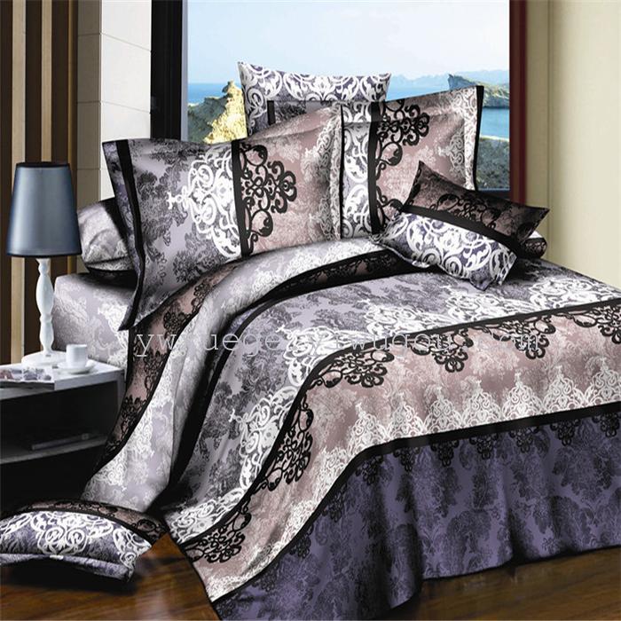 Snow pigeon home textile bedding set of four export 100% polyester fiber reactive dyeing cloth faded long direct sales Snow pigeon home textile bedding set of four export 100% polyester fiber reactive dyeing cloth faded long direct sales