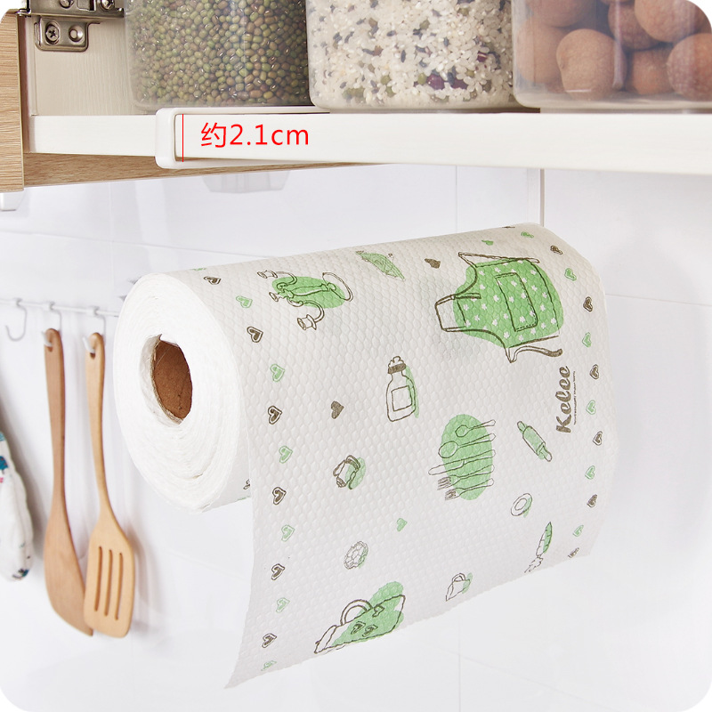 Japanese-Style Cabinet Multi-Functional Roll Stand Tissue Holder Kitchen Hanger Plastic Wrap Storage Rack Wholesale