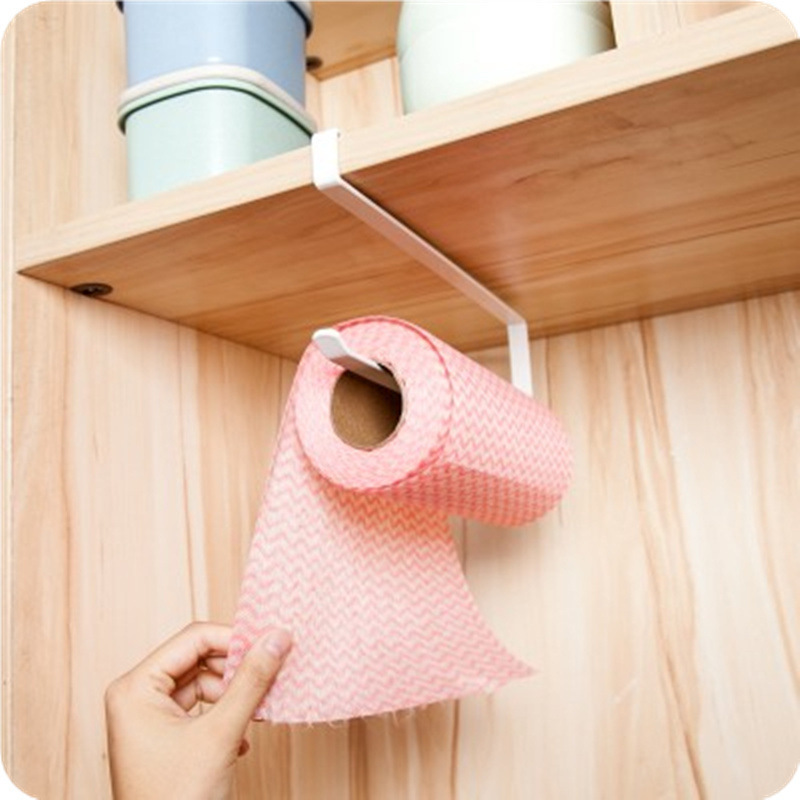 Japanese-Style Cabinet Multi-Functional Roll Stand Tissue Holder Kitchen Hanger Plastic Wrap Storage Rack Wholesale