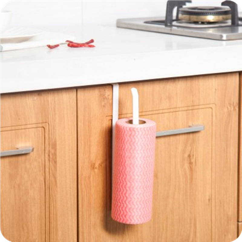 Japanese-Style Cabinet Multi-Functional Roll Stand Tissue Holder Kitchen Hanger Plastic Wrap Storage Rack Wholesale