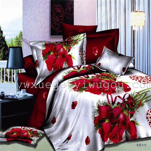 Bedding set of four real love forever wedding supplies 3D version of the painting four set wholesale