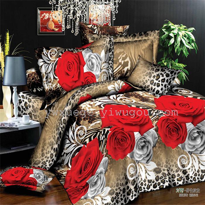 Bedding set of four real love forever wedding supplies 3D version of the painting four set wholesale Bedding set of four real love forever wedding supplies 3D version of the painting four set wholesale