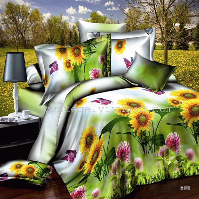 Bedding set of four real love forever wedding supplies 3D version of the painting four set wholesale Bedding set of four real love forever wedding supplies 3D version of the painting four set wholesale