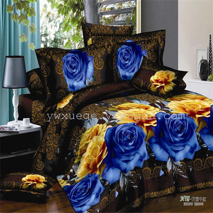 Bedding set of four real love forever wedding supplies 3D version of the painting four set wholesale Bedding set of four real love forever wedding supplies 3D version of the painting four set wholesale