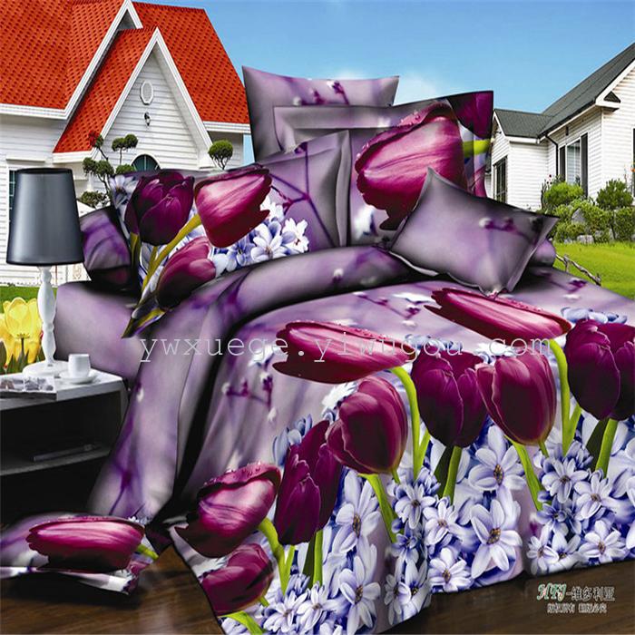 Bedding set of four real love forever wedding supplies 3D version of the painting four set wholesale Bedding set of four real love forever wedding supplies 3D version of the painting four set wholesale