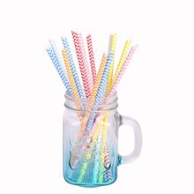The New plastic wrap straw rainbow film straw degradable party pearl film straw customization