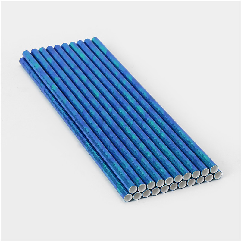 The New plastic wrap straw rainbow film straw degradable party pearl film straw customization