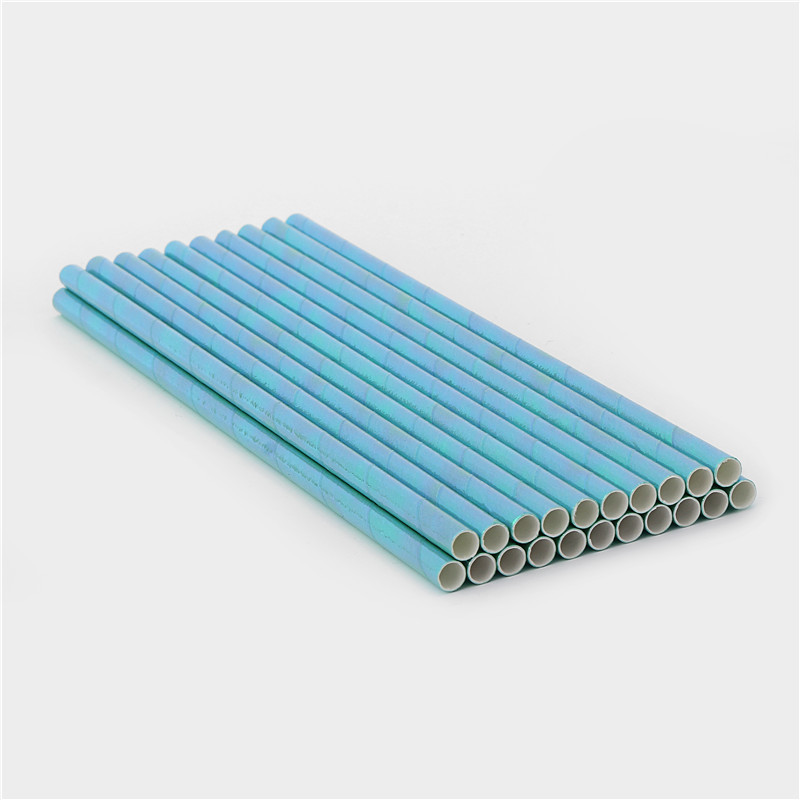 The New plastic wrap straw rainbow film straw degradable party pearl film straw customization