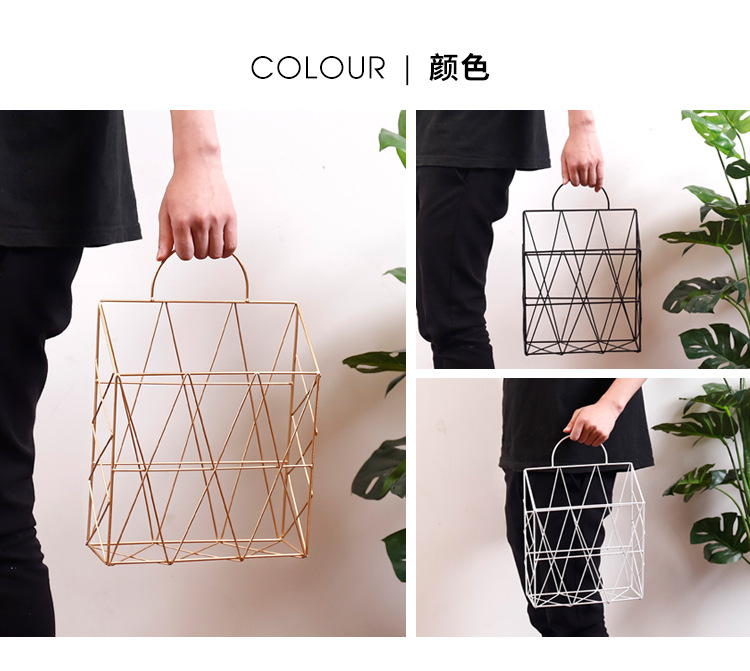 North Europe style is brief, tie yi newspaper sundry adornment arranges the receive basket to hang on the wall above ins buy content to wear