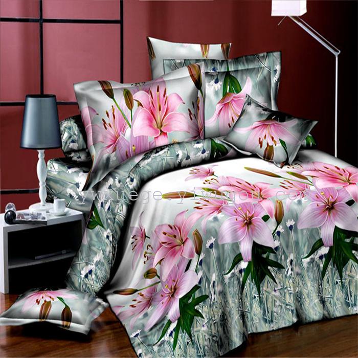 Snow song hometextile bedding 3D twill weave cotton active printing bedding set of four foreign trade outlets---Golden Snow song hometextile bedding 3D twill weave cotton active printing bedding set of four foreign trade outlets---Golden