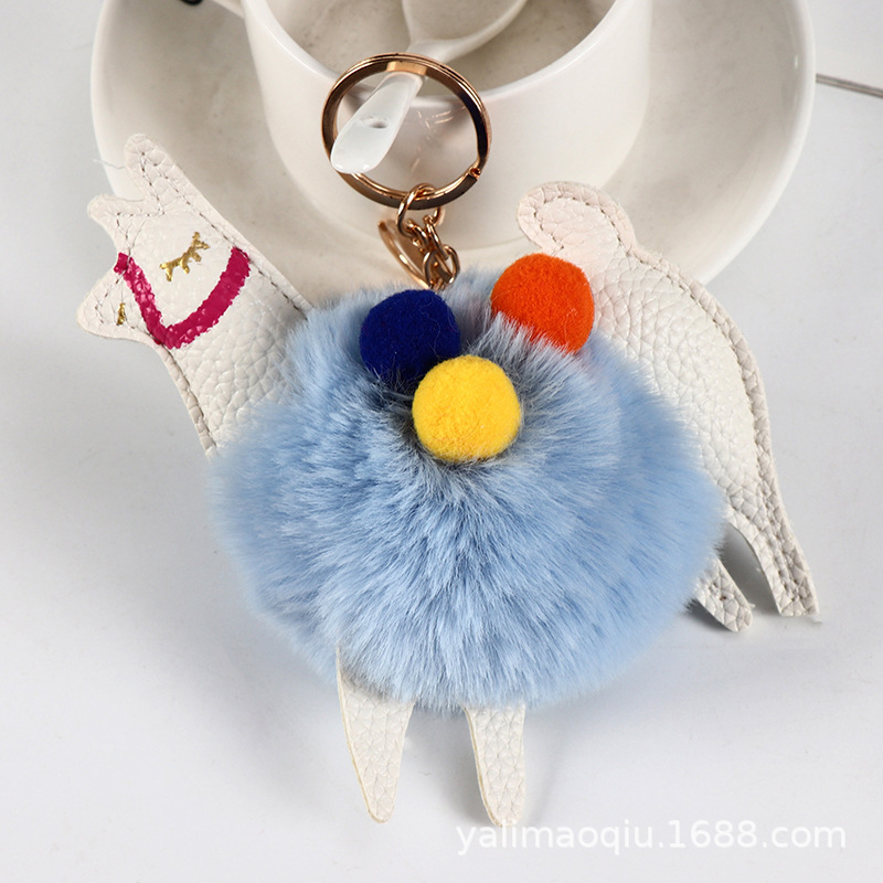 Creative Best-Seller Cute Alpaca Fur Ball Keychain Car Handbag Decorative Pendant Jewelry Hang Decorations Wholesale Creative Best-Seller Cute Alpaca Fur Ball Keychain Car Handbag Decorative Pendant Jewelry Hang Decorations Wholesale