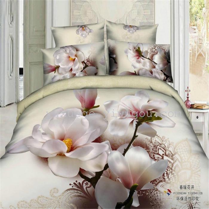 Snow Bird House textiles bedding set of four exported to Africa, Europe and other countries cotton set of four snow pigeon wedding supplies home textiles Snow Bird House textiles bedding set of four exported to Africa, Europe and other countries cotton set of four snow pigeon wedding supplies home textiles