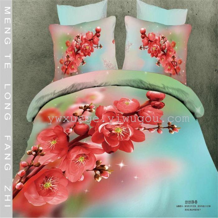 Snow Bird House textiles bedding set of four exported to Africa, Europe and other countries cotton set of four snow pigeon wedding supplies home textiles Snow Bird House textiles bedding set of four exported to Africa, Europe and other countries cotton set of four snow pigeon wedding supplies home textiles
