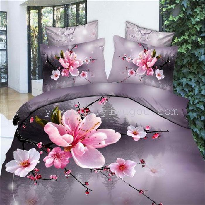 Snow Bird House textiles bedding set of four exported to Africa, Europe and other countries cotton set of four snow pigeon wedding supplies home textiles Snow Bird House textiles bedding set of four exported to Africa, Europe and other countries cotton set of four snow pigeon wedding supplies home textiles
