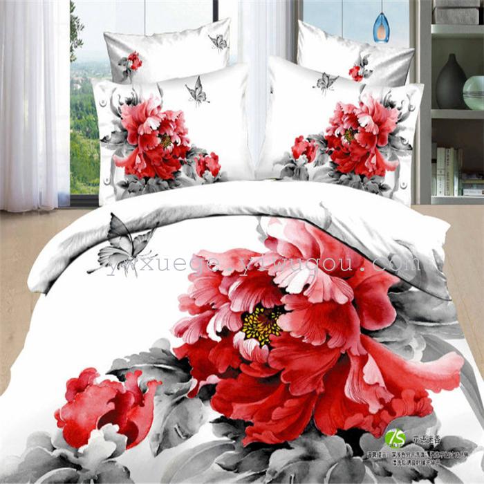 Snow Bird House textiles bedding set of four exported to Africa, Europe and other countries cotton set of four snow pigeon wedding supplies home textiles Snow Bird House textiles bedding set of four exported to Africa, Europe and other countries cotton set of four snow pigeon wedding supplies home textiles