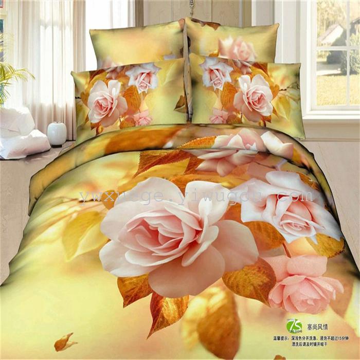 Snow Bird House textiles bedding set of four exported to Africa, Europe and other countries cotton set of four snow pigeon wedding supplies home textiles Snow Bird House textiles bedding set of four exported to Africa, Europe and other countries cotton set of four snow pigeon wedding supplies home textiles