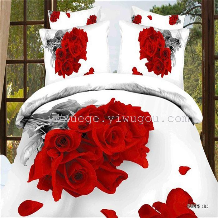 Snow Bird House textiles bedding set of four exported to Africa, Europe and other countries cotton set of four snow pigeon wedding supplies home textiles Snow Bird House textiles bedding set of four exported to Africa, Europe and other countries cotton set of four snow pigeon wedding supplies home textiles