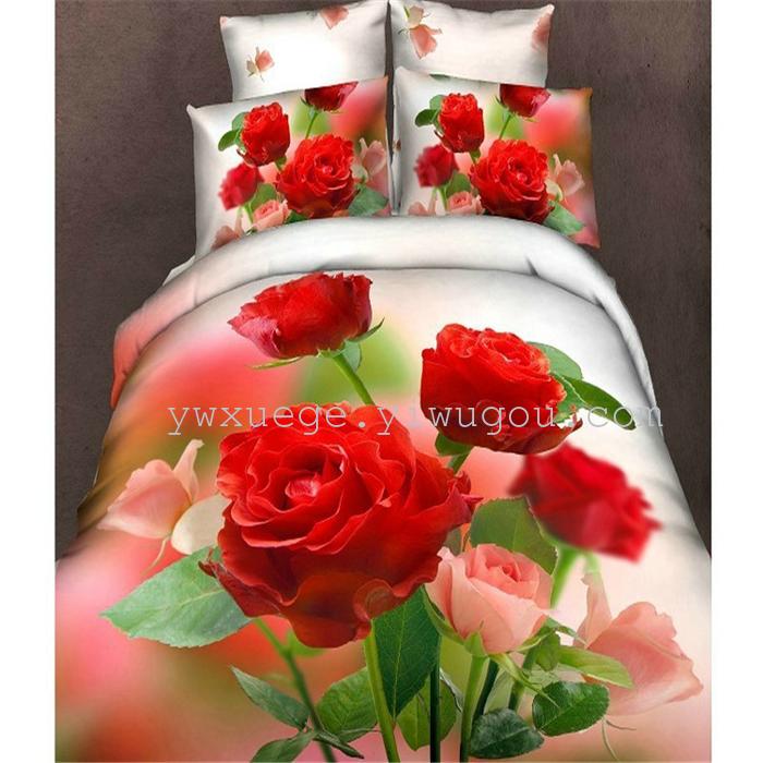 Snow Bird House textiles bedding set of four exported to Africa, Europe and other countries cotton set of four snow pigeon wedding supplies home textiles Snow Bird House textiles bedding set of four exported to Africa, Europe and other countries cotton set of four snow pigeon wedding supplies home textiles