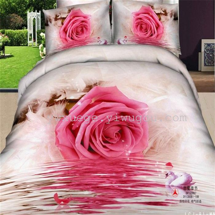 Snow Bird House textiles bedding set of four exported to Africa, Europe and other countries cotton set of four snow pigeon wedding supplies home textiles Snow Bird House textiles bedding set of four exported to Africa, Europe and other countries cotton set of four snow pigeon wedding supplies home textiles