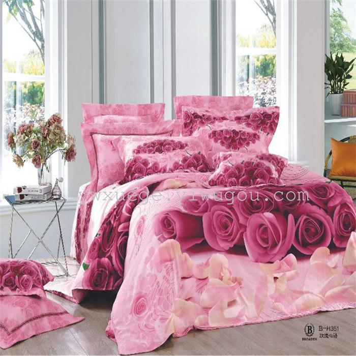 Snow Bird House textiles bedding set of four exported to Africa, Europe and other countries cotton set of four snow pigeon wedding supplies home textiles Snow Bird House textiles bedding set of four exported to Africa, Europe and other countries cotton set of four snow pigeon wedding supplies home textiles