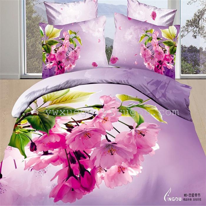 Snow Bird House textiles bedding set of four exported to Africa, Europe and other countries cotton set of four snow pigeon wedding supplies home textiles Snow Bird House textiles bedding set of four exported to Africa, Europe and other countries cotton set of four snow pigeon wedding supplies home textiles
