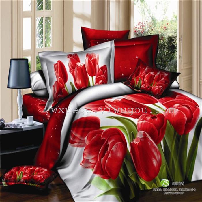 Snow Bird House textiles bedding set of four exported to Africa, Europe and other countries cotton set of four snow pigeon wedding supplies home textiles Snow Bird House textiles bedding set of four exported to Africa, Europe and other countries cotton set of four snow pigeon wedding supplies home textiles
