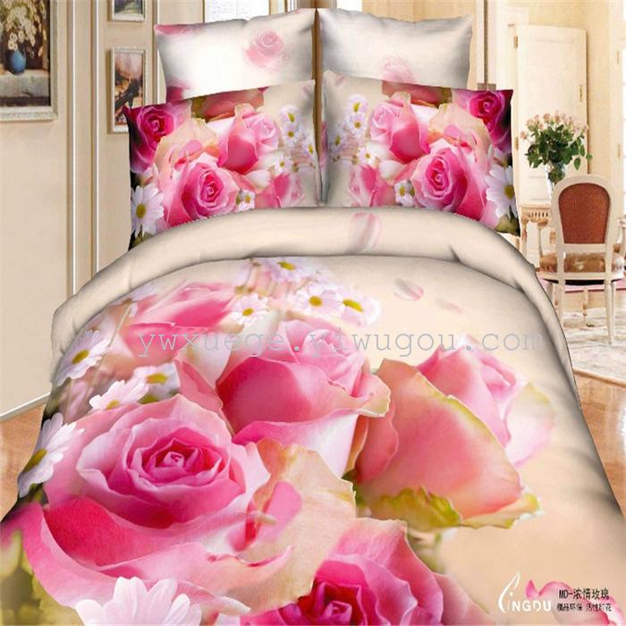 Snow Bird House textiles bedding set of four exported to Africa, Europe and other countries cotton set of four snow pigeon wedding supplies home textiles Snow Bird House textiles bedding set of four exported to Africa, Europe and other countries cotton set of four snow pigeon wedding supplies home textiles