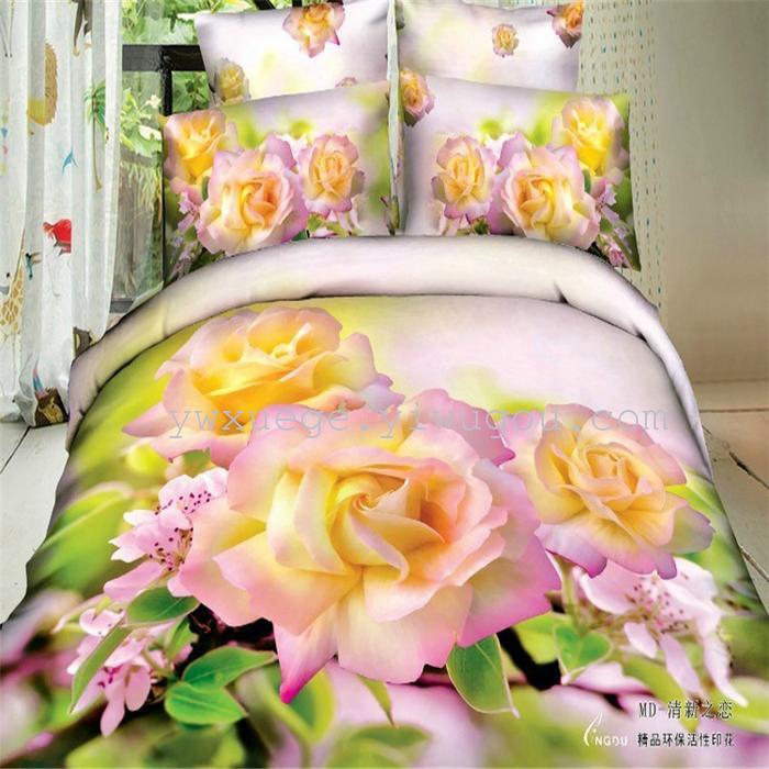 Snow Bird House textiles bedding set of four exported to Africa, Europe and other countries cotton set of four snow pigeon wedding supplies home textiles Snow Bird House textiles bedding set of four exported to Africa, Europe and other countries cotton set of four snow pigeon wedding supplies home textiles