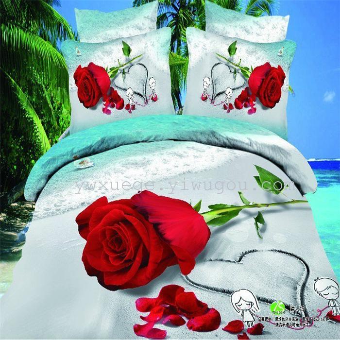 Snow Bird House textiles bedding set of four exported to Africa, Europe and other countries cotton set of four snow pigeon wedding supplies home textiles Snow Bird House textiles bedding set of four exported to Africa, Europe and other countries cotton set of four snow pigeon wedding supplies home textiles