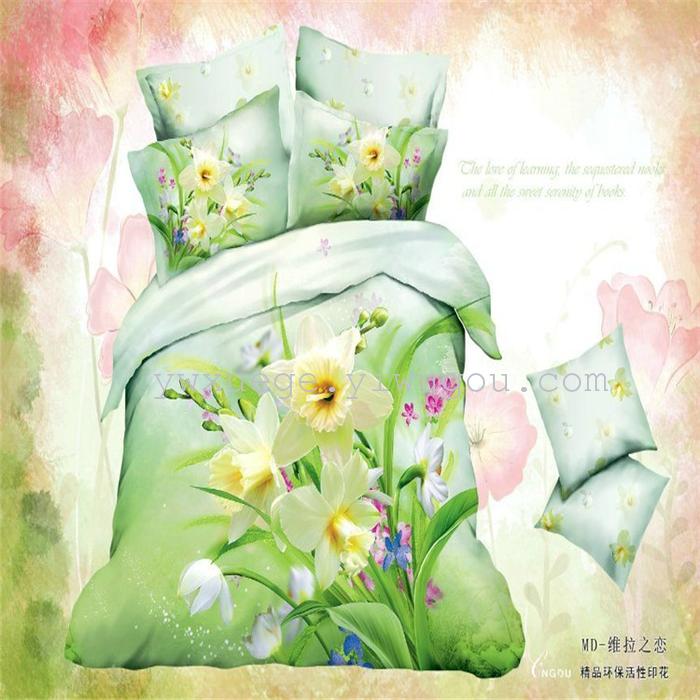 Snow Bird House textiles bedding set of four exported to Africa, Europe and other countries cotton set of four snow pigeon wedding supplies home textiles Snow Bird House textiles bedding set of four exported to Africa, Europe and other countries cotton set of four snow pigeon wedding supplies home textiles