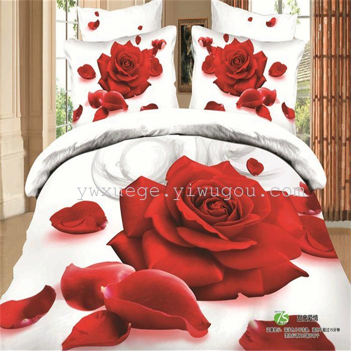 Snow Bird House textiles bedding set of four exported to Africa, Europe and other countries cotton set of four snow pigeon wedding supplies home textiles Snow Bird House textiles bedding set of four exported to Africa, Europe and other countries cotton set of four snow pigeon wedding supplies home textiles