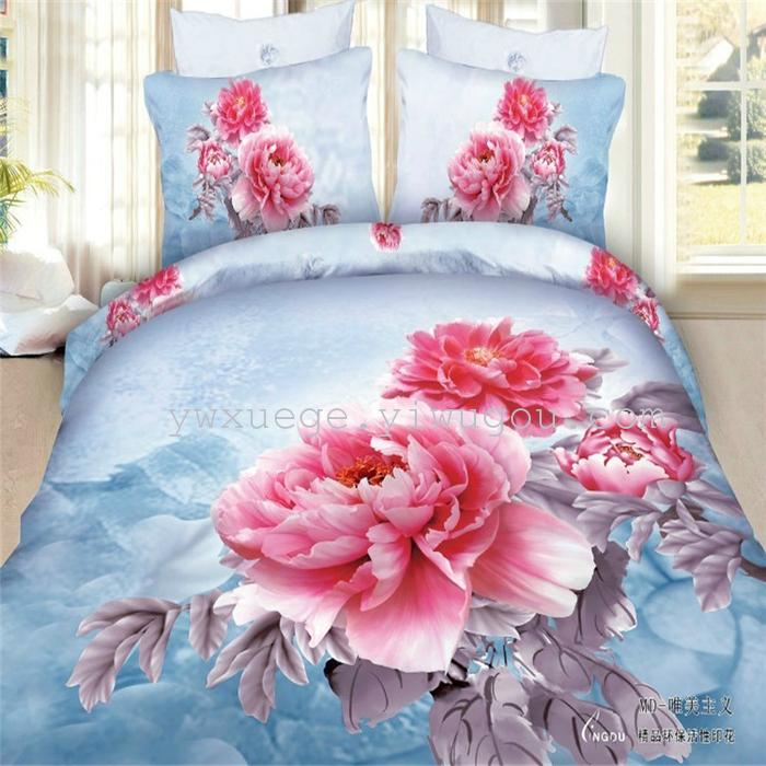 Snow Bird House textiles bedding set of four exported to Africa, Europe and other countries cotton set of four snow pigeon wedding supplies home textiles Snow Bird House textiles bedding set of four exported to Africa, Europe and other countries cotton set of four snow pigeon wedding supplies home textiles