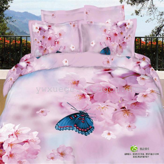 Snow Bird House textiles bedding set of four exported to Africa, Europe and other countries cotton set of four snow pigeon wedding supplies home textiles Snow Bird House textiles bedding set of four exported to Africa, Europe and other countries cotton set of four snow pigeon wedding supplies home textiles