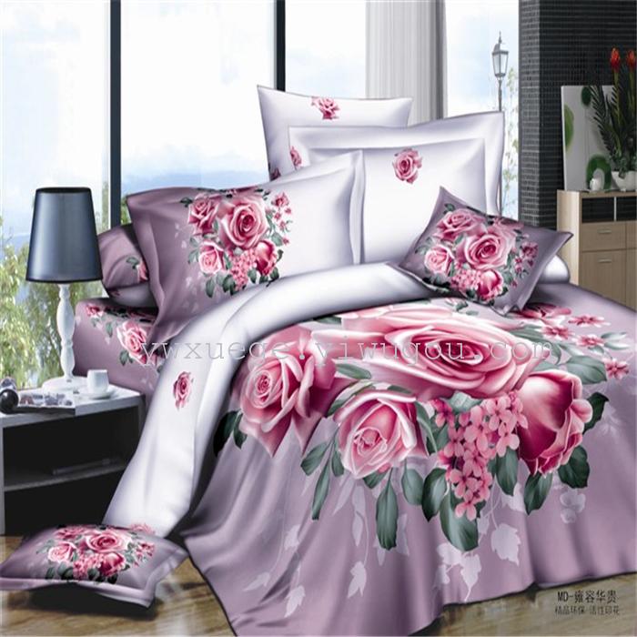 Snow Bird House textiles bedding set of four exported to Africa, Europe and other countries cotton set of four snow pigeon wedding supplies home textiles Snow Bird House textiles bedding set of four exported to Africa, Europe and other countries cotton set of four snow pigeon wedding supplies home textiles