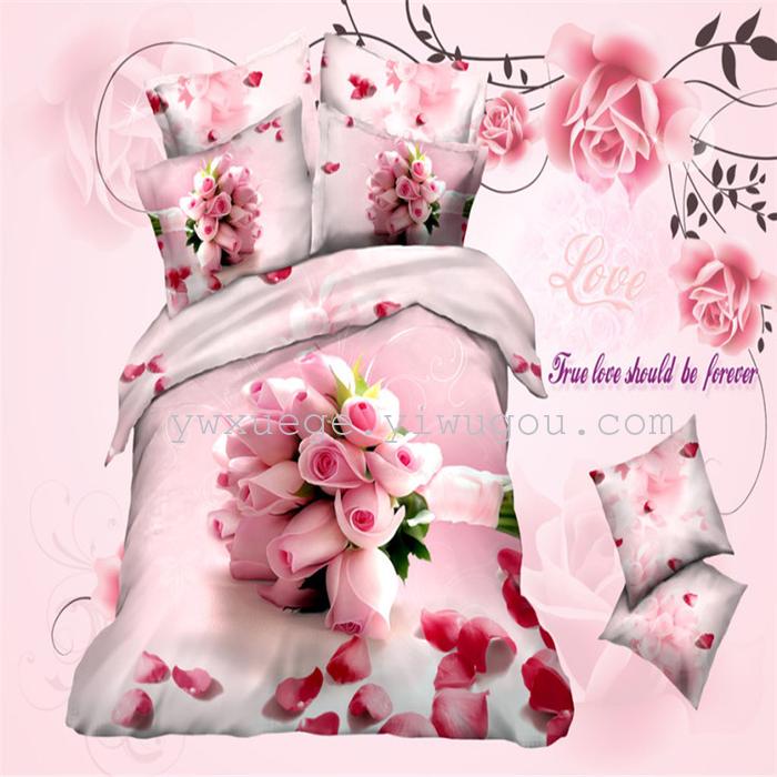 Snow Bird House textiles bedding set of four exported to Africa, Europe and other countries cotton set of four snow pigeon wedding supplies home textiles Snow Bird House textiles bedding set of four exported to Africa, Europe and other countries cotton set of four snow pigeon wedding supplies home textiles