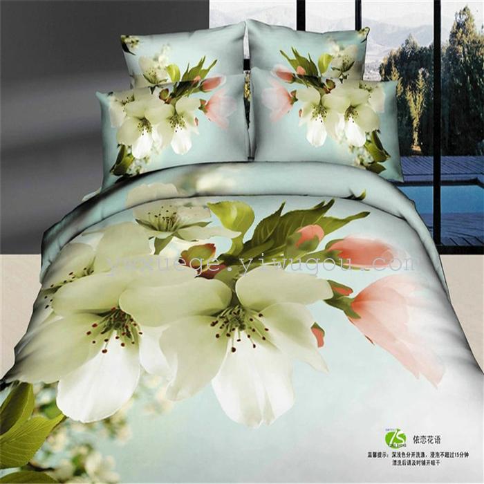 Snow Bird House textiles bedding set of four exported to Africa, Europe and other countries cotton set of four snow pigeon wedding supplies home textiles Snow Bird House textiles bedding set of four exported to Africa, Europe and other countries cotton set of four snow pigeon wedding supplies home textiles