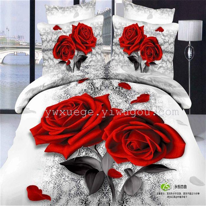 Snow Bird House textiles bedding set of four exported to Africa, Europe and other countries cotton set of four snow pigeon wedding supplies home textiles Snow Bird House textiles bedding set of four exported to Africa, Europe and other countries cotton set of four snow pigeon wedding supplies home textiles