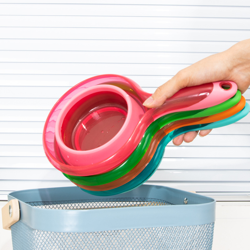 Manufacturer Direct Folding Water Scoop Kitchen Gourd ladle Big grip folding gourd ladle can hang Folding Water Scoop