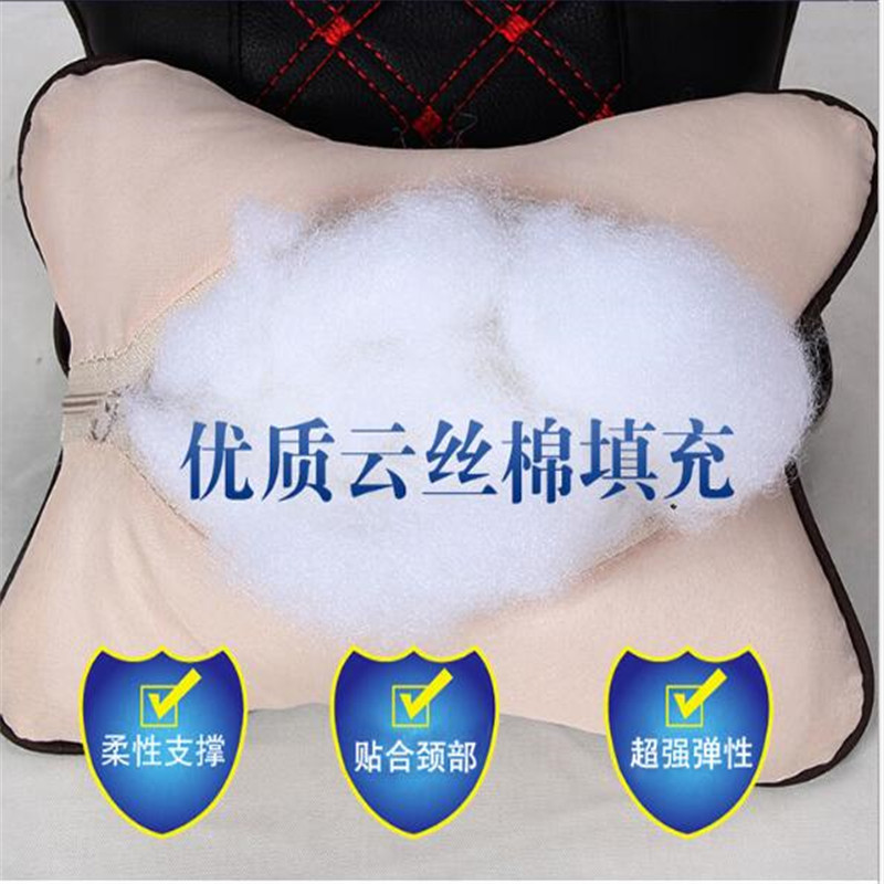 Foreign trade hot style automobile headrest hang embroidery dani pu leather punched hole neck protection pillow Foreign trade hot style automobile headrest hang embroidery dani pu leather punched hole neck protection pillow