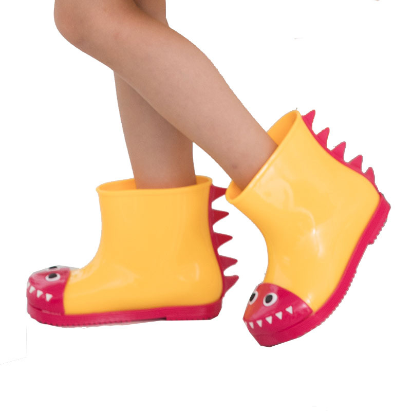 Cha Hang PVC Children&#039;s Boys and Girls Dinosaur Shark Dinosaur Rain Boots Gel Shoes Scented Shoes Non-Slip Short Rubber Boots Shoes