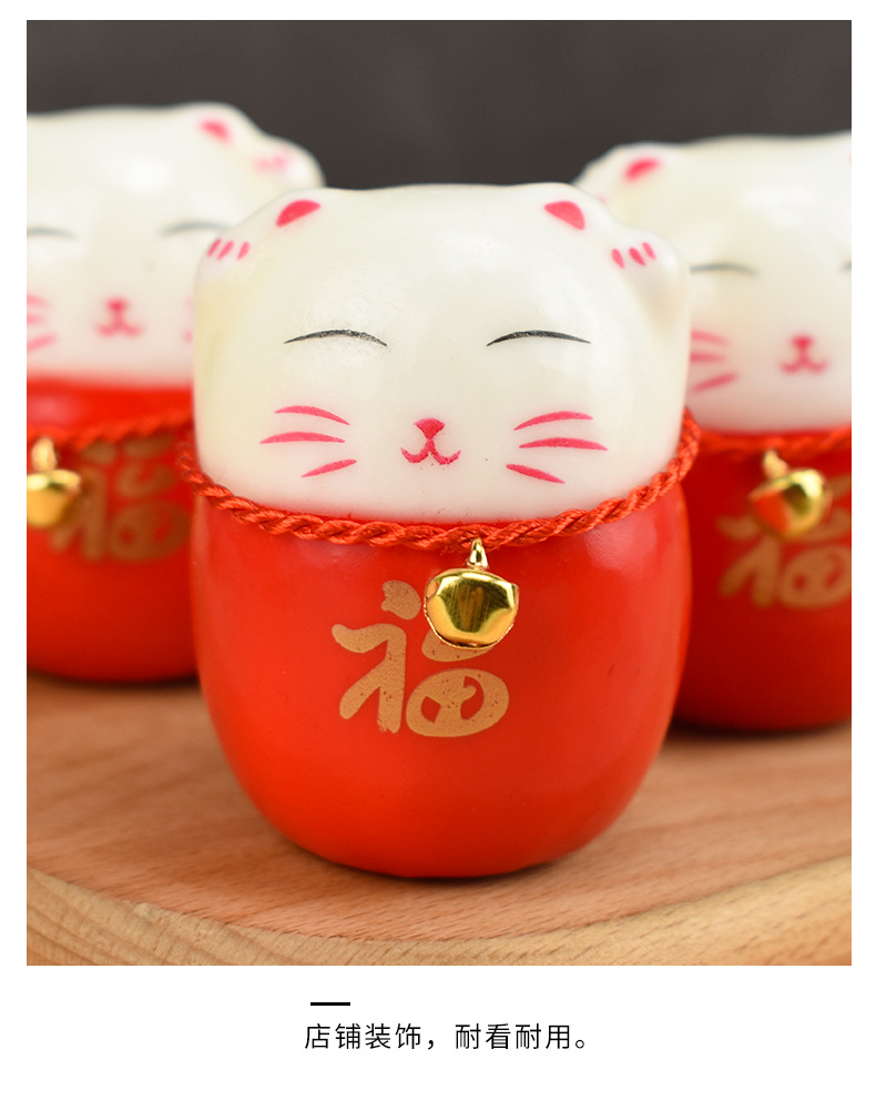 Holiday Decoration Lucky Cat Fortune Bucket Holly White Willow Pendant New Year Lunar New Year Flower Decorative Foam Lucky Cat