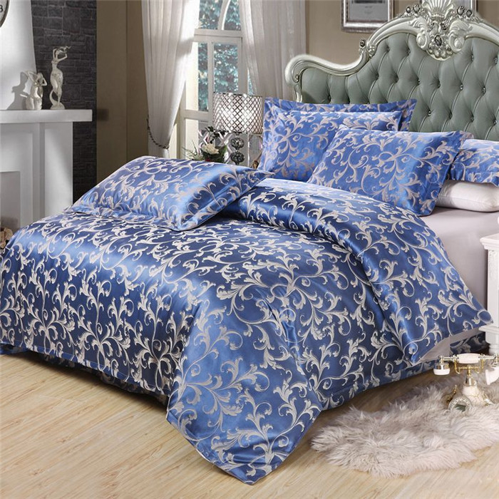 Yiwu snow pigeon spinning Tencel Jacquard 4 piece set top-grade cotton 3 piece 4 piece bedding set factory wholesale