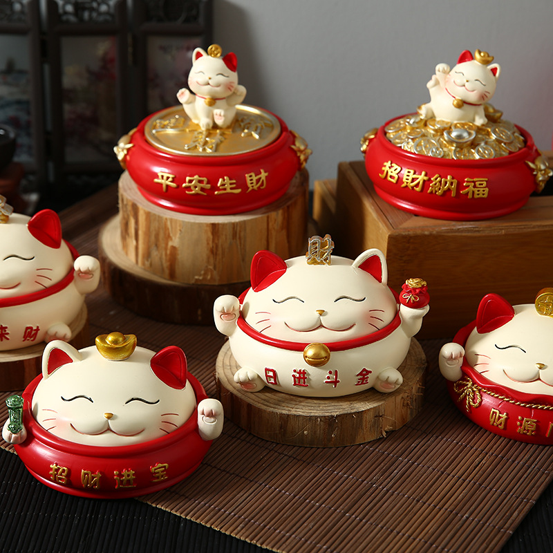 Home Office Decoration Resin Crafts Fortune Cat Ashtray Storage Box NAFU Creative Personality Spot Home Office Decoration Resin Crafts Fortune Cat Ashtray Storage Box NAFU Creative Personality Spot