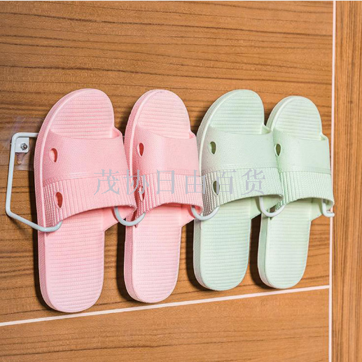 Bathroom slipper rack bathroom wall rack toilet door behind the shoes hanging non-perforated slippers rack shoes rack
