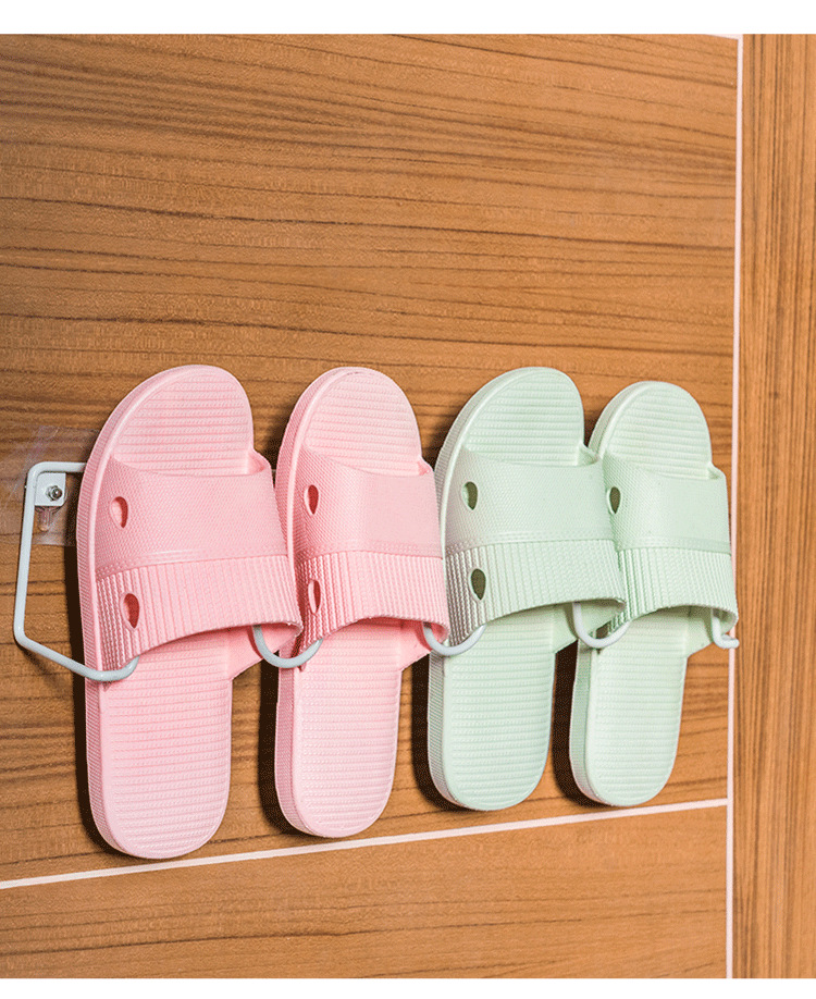 Bathroom slipper rack bathroom wall rack toilet door behind the shoes hanging non-perforated slippers rack shoes rack Bathroom slipper rack bathroom wall rack toilet door behind the shoes hanging non-perforated slippers rack shoes rack