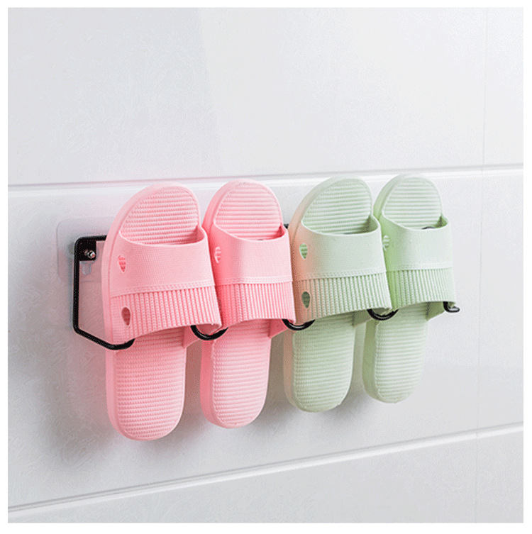 Bathroom slipper rack bathroom wall rack toilet door behind the shoes hanging non-perforated slippers rack shoes rack Bathroom slipper rack bathroom wall rack toilet door behind the shoes hanging non-perforated slippers rack shoes rack